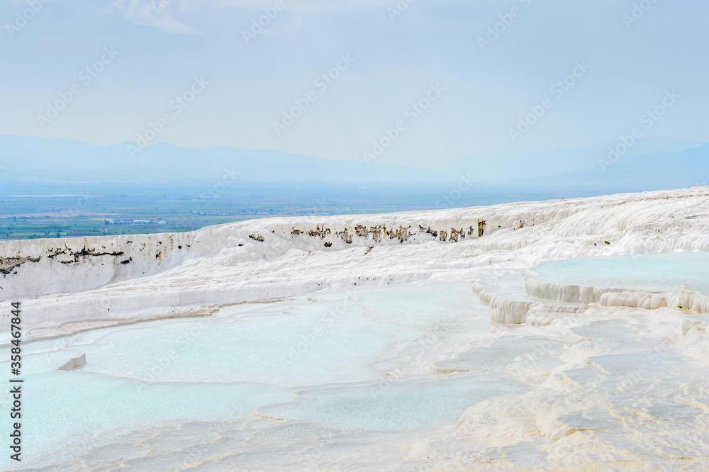 It's Natural travertine terraces and pools in Pamukkale ,Turkey It's Natural travertine terraces and pools in Pamukkale ,Turkey
