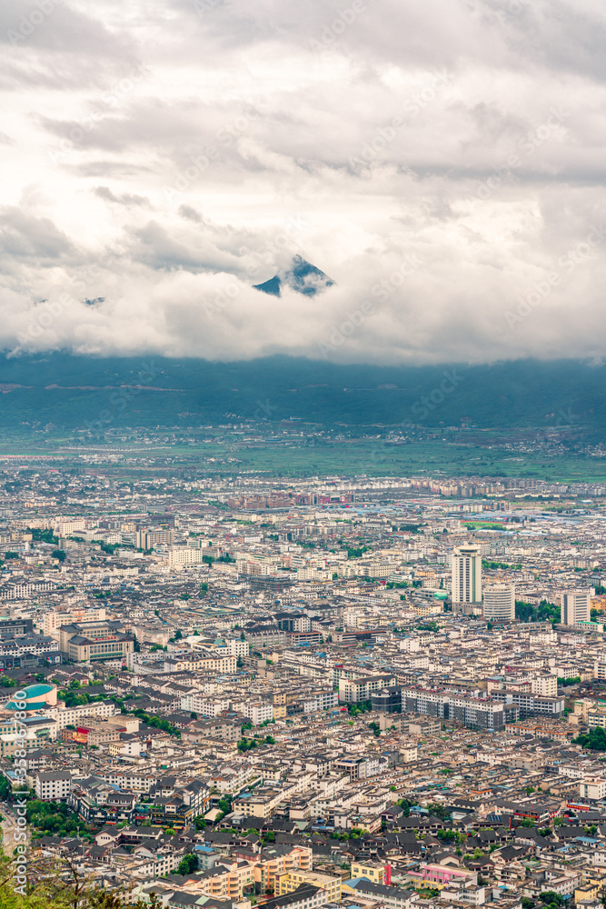 aerial view of the city