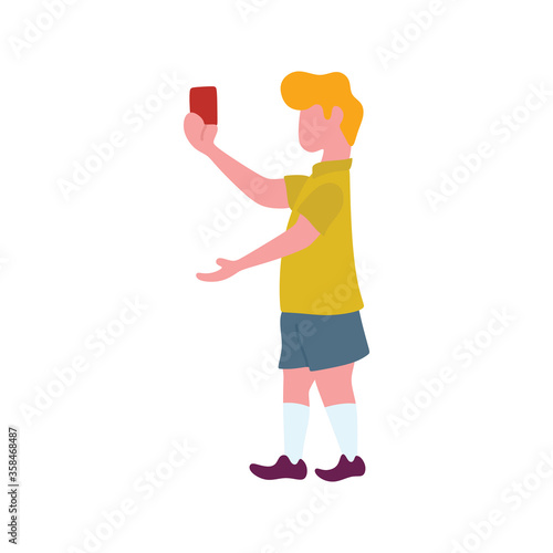 Football soccer referee flat illustration vector
