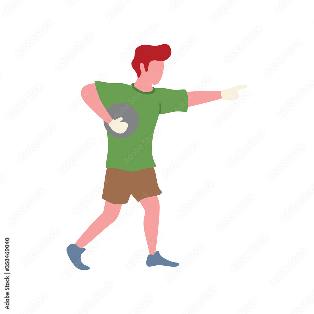Football soccer player Flat illustration vector Football soccer player Flat illustration vector