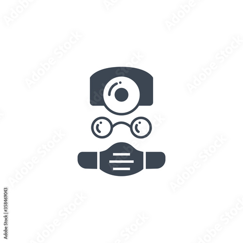 Doctor related vector glyph icon. Isolated on white background. Vector illustration.