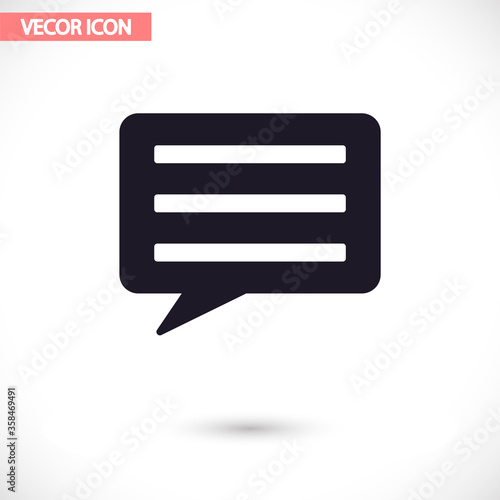 Chat sms  vector icon   lorem ipsum Flat design