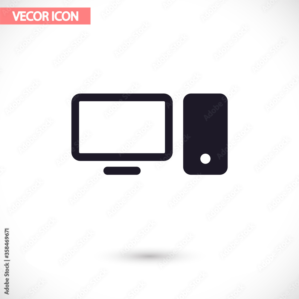 Computer vector icon , lorem ipsum Flat design Computer vector icon , lorem ipsum Flat design