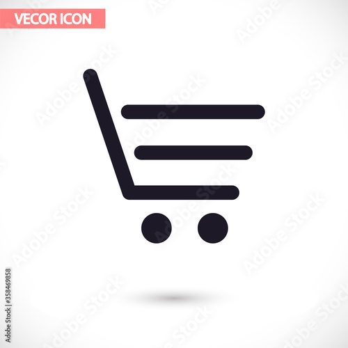 Basket vector icon , lorem ipsum Flat design