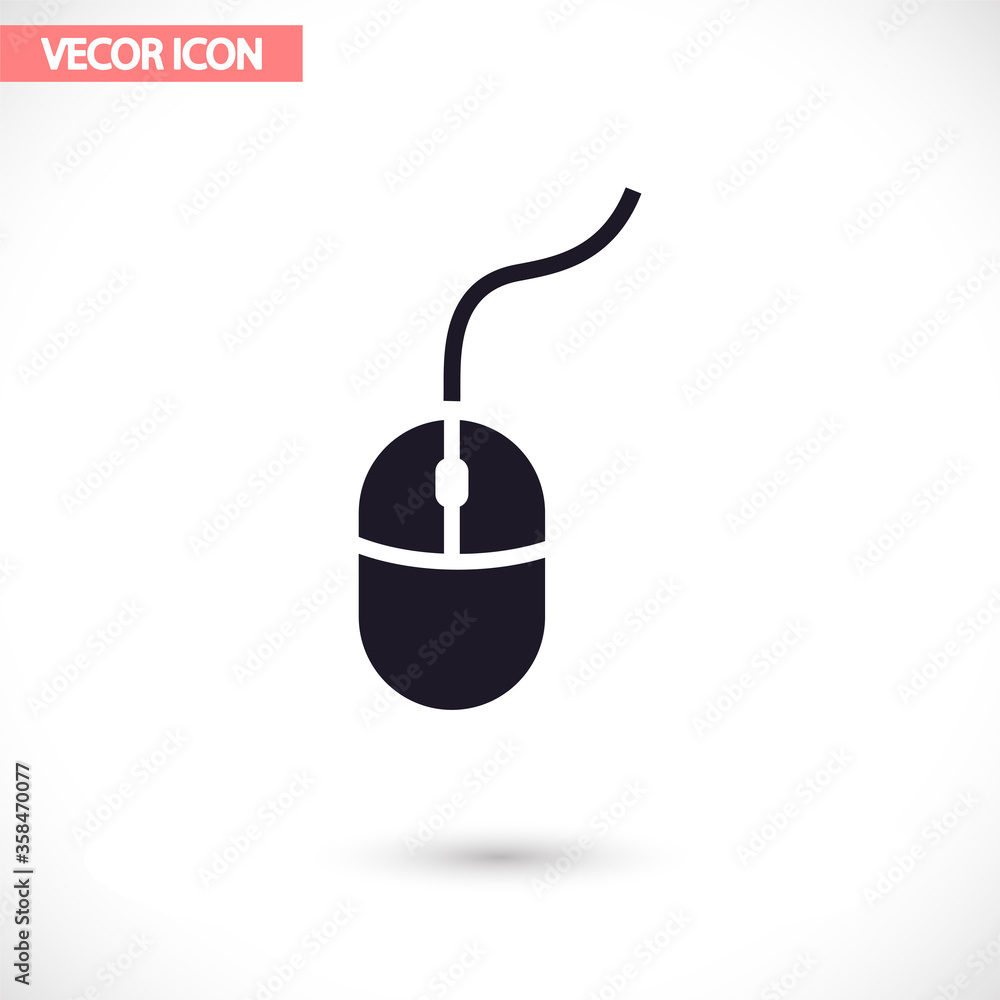 Mouse vector icon , lorem ipsum Flat design Mouse vector icon , lorem ipsum Flat design