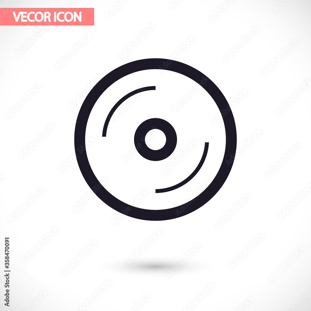 Disk vector icon , lorem ipsum Flat design Disk vector icon , lorem ipsum Flat design