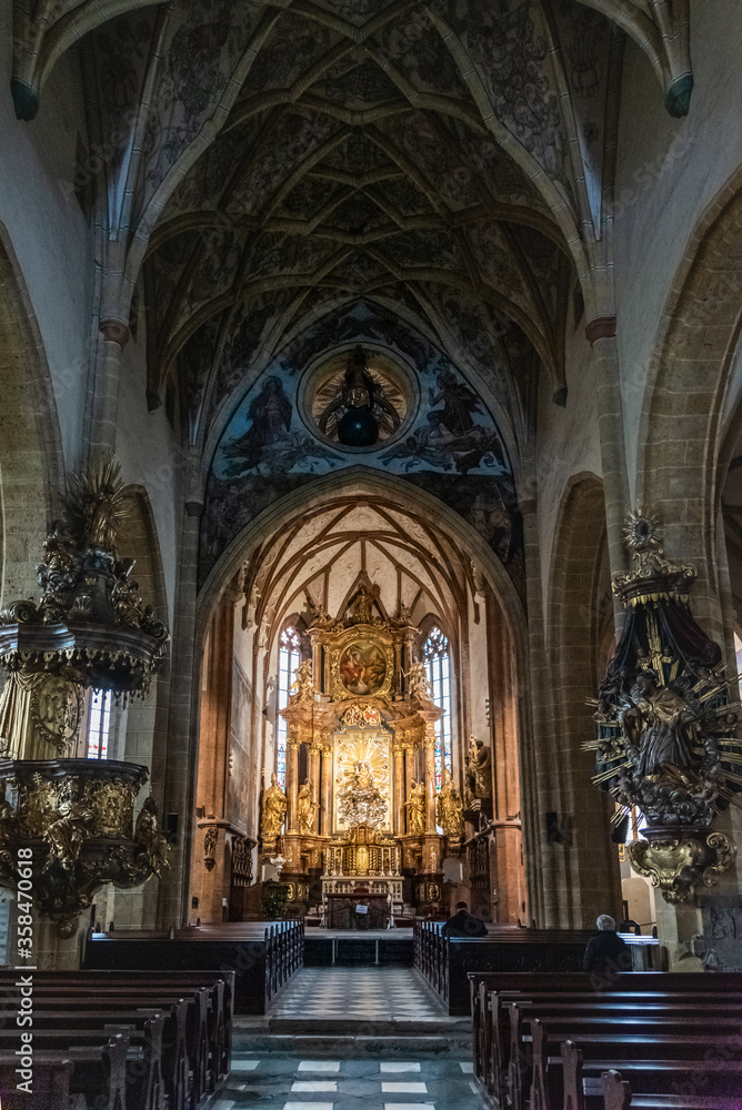 Gothic architecture in Austria. Church and sanctuary of Maria Saal.