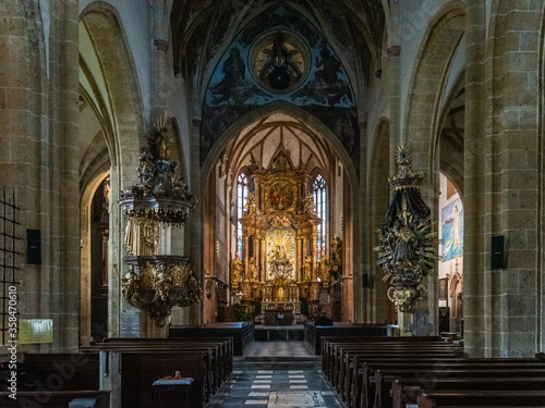 Gothic architecture in Austria. Church and sanctuary of Maria Saal. © Nicola Simeoni