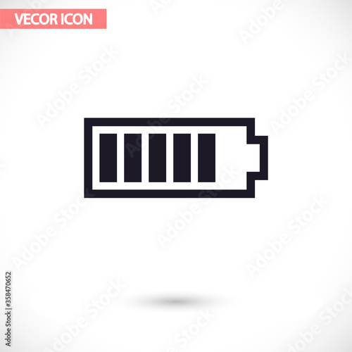 Battery vector icon , lorem ipsum Flat design