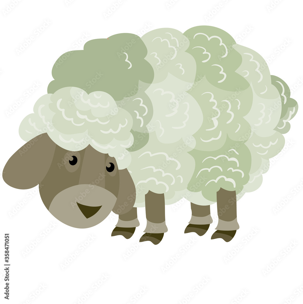 cute little sheep from the farm, flat, isolated object on a white background, vector illustration, cute little sheep from the farm, flat, isolated object on a white background, vector illustration,