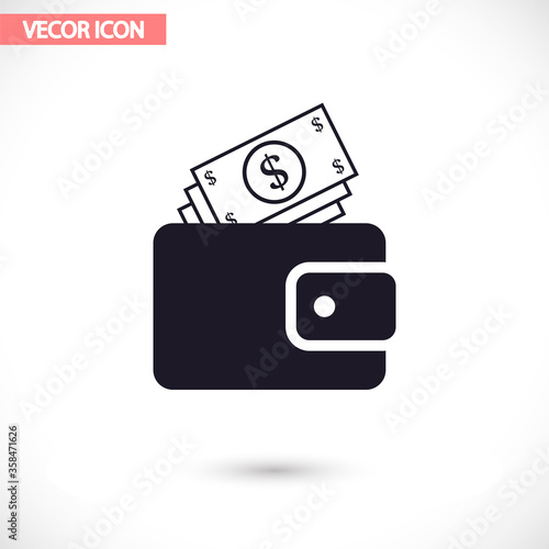 Purse  vector icon  , lorem ipsum Flat design