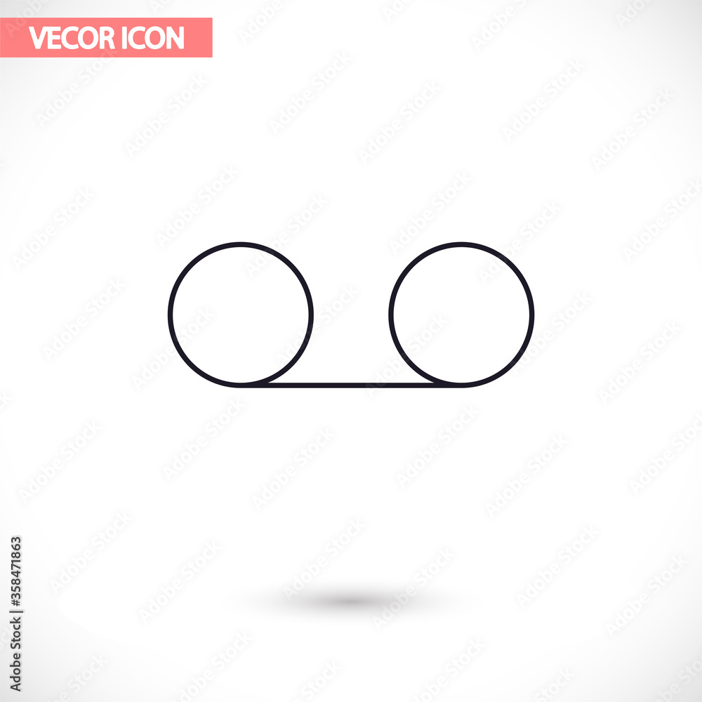 Play the film vector icon , lorem ipsum Flat design Play the film vector icon , lorem ipsum Flat design