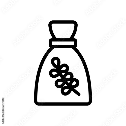 thyme elixir bottle icon vector. thyme elixir bottle sign. isolated contour symbol illustration