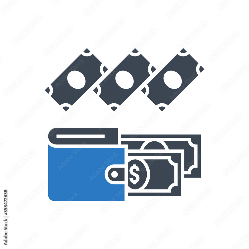 Expenses Related Vector Glyph Icon. Isolated on White Background. Vector Illustration. Expenses Related Vector Glyph Icon. Isolated on White Background. Vector Illustration.
