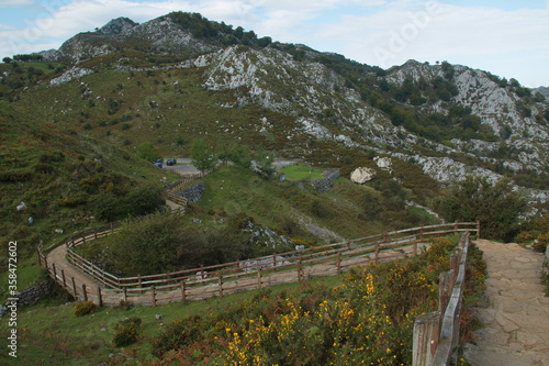 Landscape at Lagos de Covadonga in Picos de Europa National Park in Asturias,Spain,Europe
