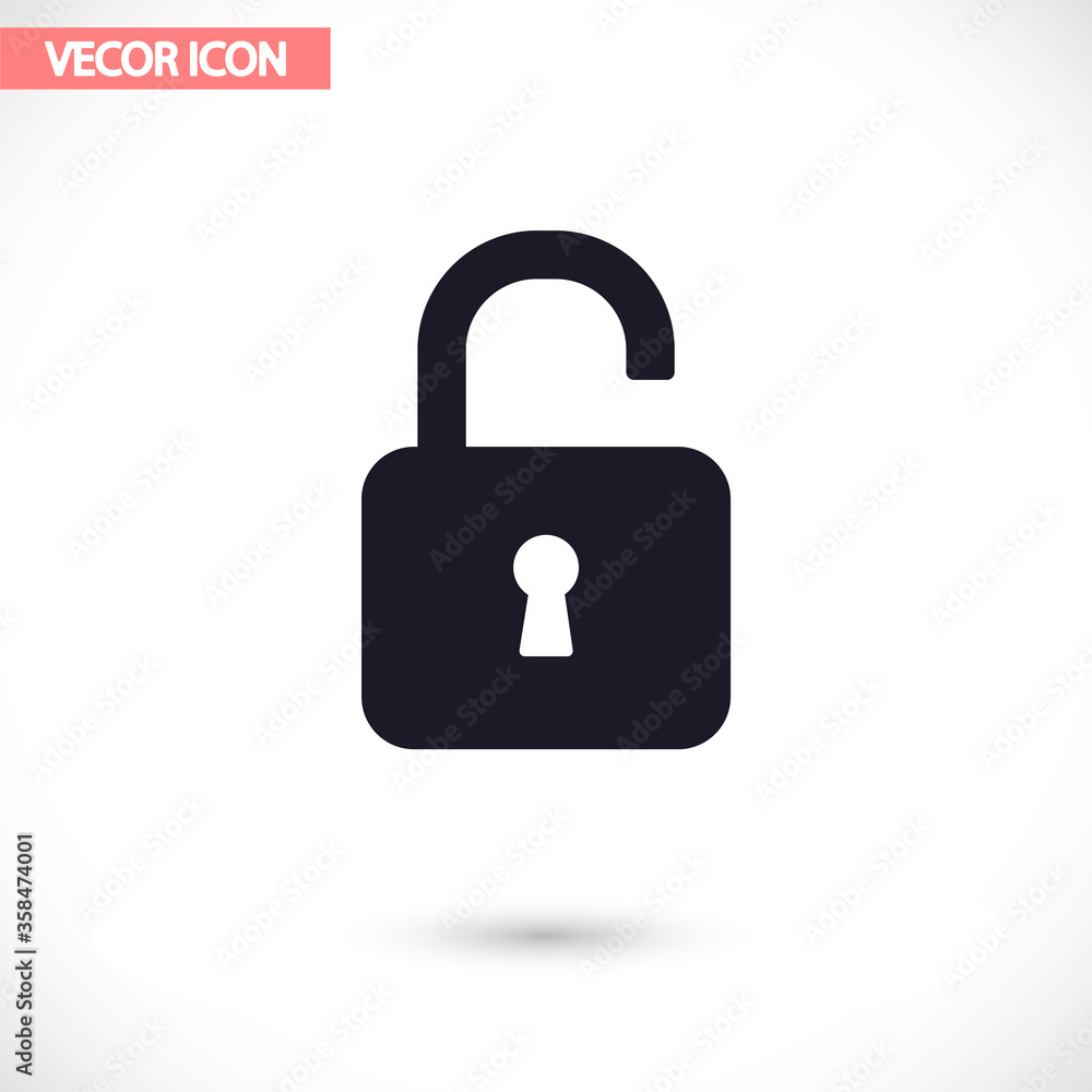 lock symbol on gray background , lorem ipsum Flat design lock symbol on gray background , lorem ipsum Flat design