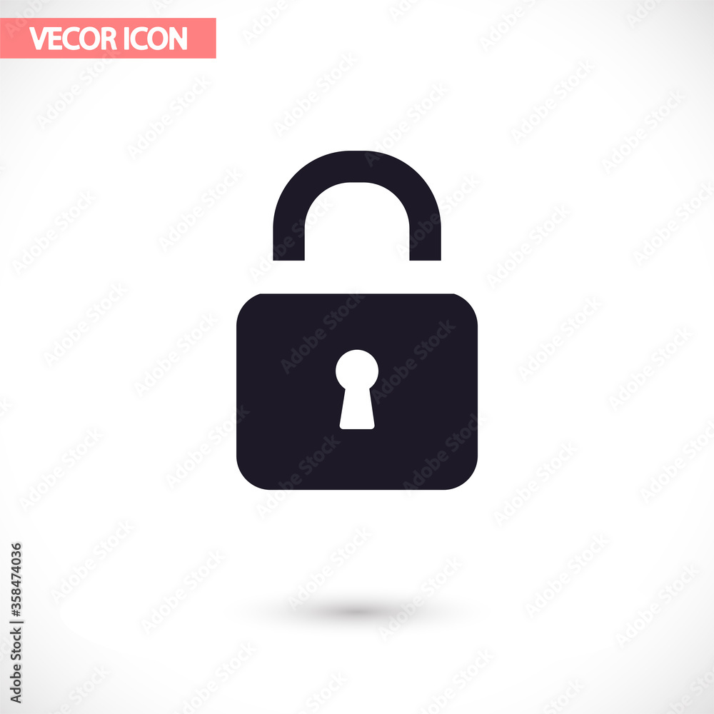 Lock - vector icon , lorem ipsum Flat design Lock - vector icon , lorem ipsum Flat design
