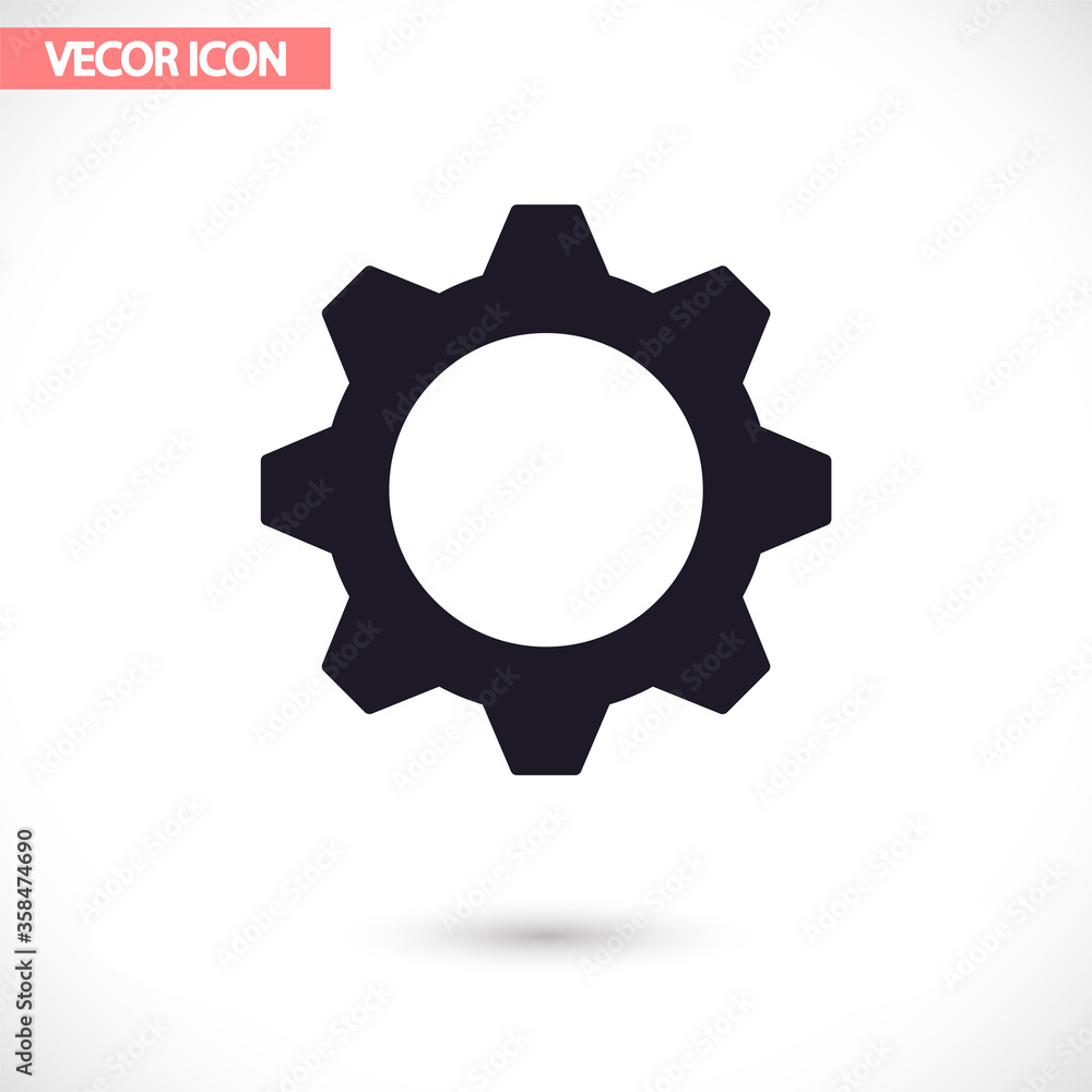 Man and cog  vector icon , lorem ipsum Flat design