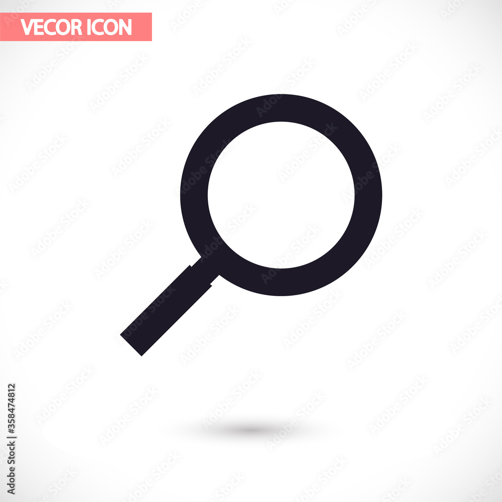 Magnifier with a man vector icon , lorem ipsum Flat design Magnifier with a man vector icon , lorem ipsum Flat design