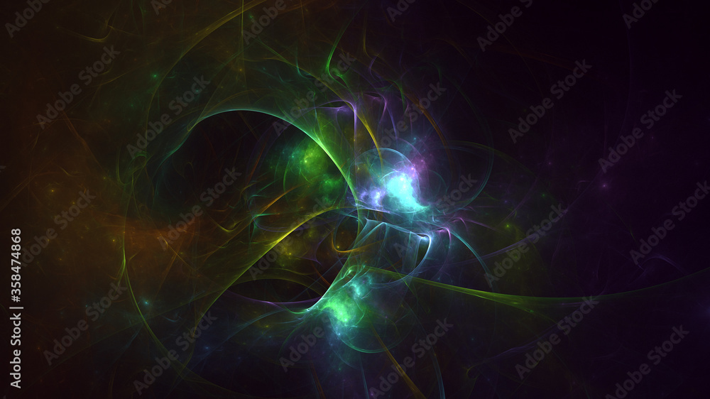 3D rendering abstract multicolor fractal light background 3D rendering abstract multicolor fractal light background