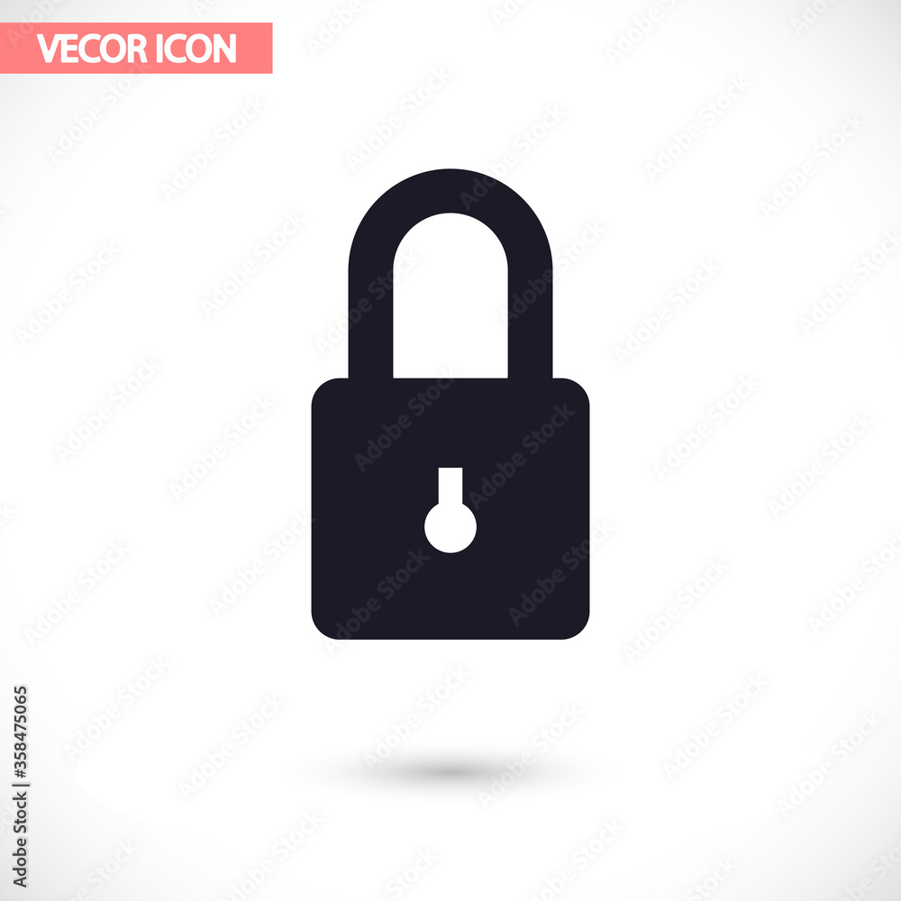 Lock vector icon , lorem ipsum Flat design Lock vector icon , lorem ipsum Flat design