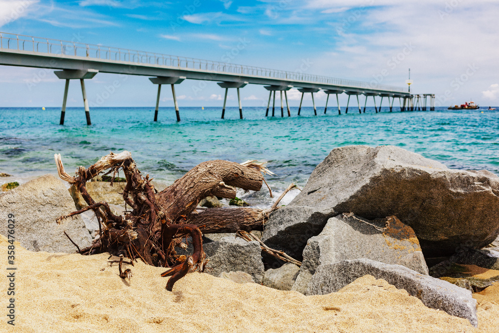 Fototapeta premium Oil Bridge located in Badalona, Spain.