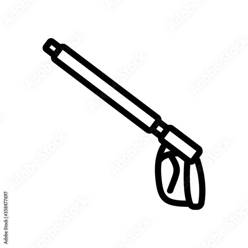 pressure washer equipment gun icon vector. pressure washer equipment gun sign. isolated contour symbol illustration