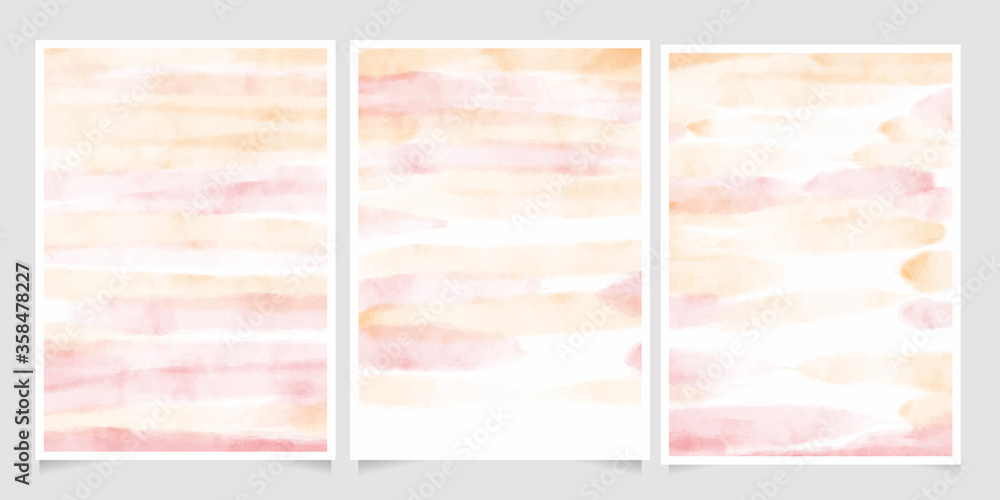 pink and gold watercolor wash splash 5x7 invitation card background template collection pink and gold watercolor wash splash 5x7 invitation card background template collection