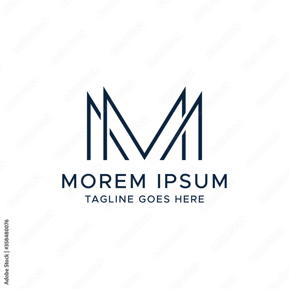 Initial M letter logo design template Initial M letter logo design template