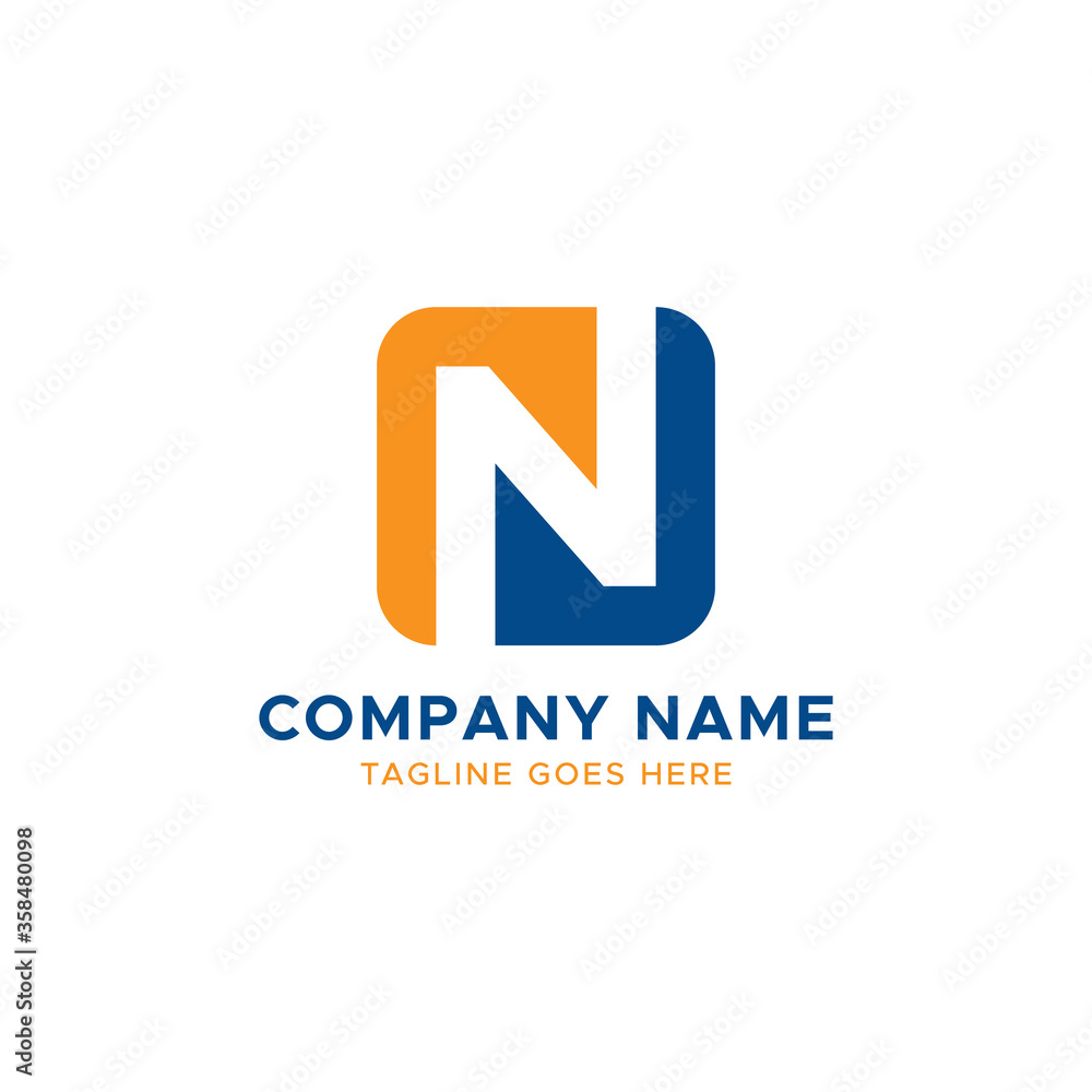 Initial N letter logo design template Initial N letter logo design template