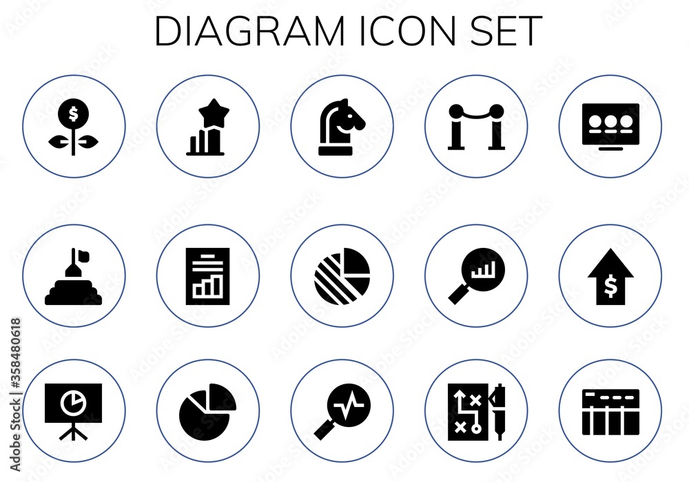 diagram icon set diagram icon set