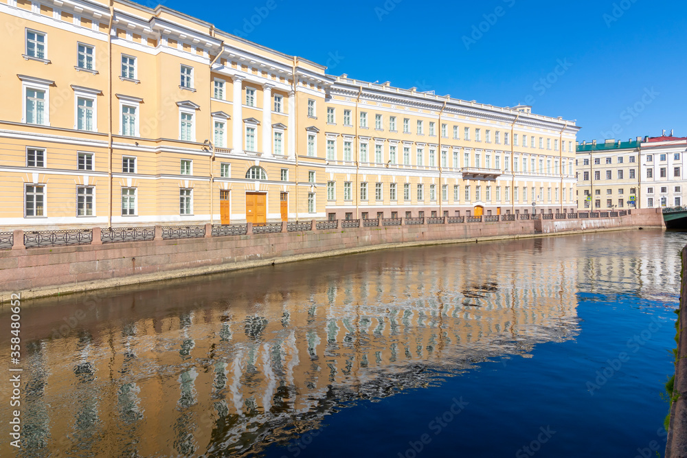 General Staff building along Moyka river, Saint Petersburg, Russia