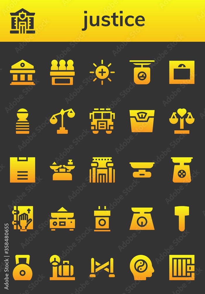justice icon set justice icon set