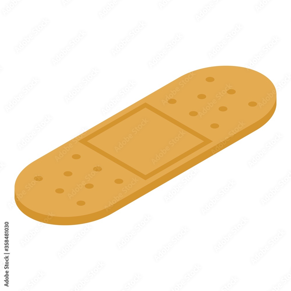 Finger plaster icon. Isometric of finger plaster vector icon for web design isolated on white background Finger plaster icon. Isometric of finger plaster vector icon for web design isolated on white background