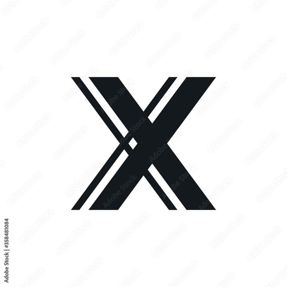 Initial X letter logo design template Initial X letter logo design template