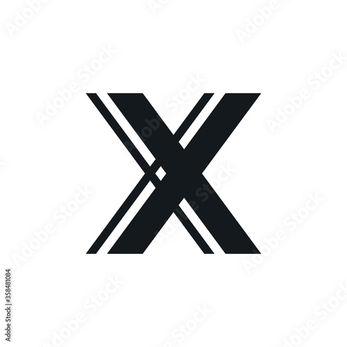 Initial X letter logo design template