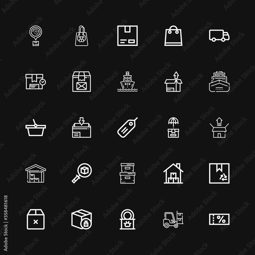 Editable 25 merchandise icons for web and mobile Editable 25 merchandise icons for web and mobile