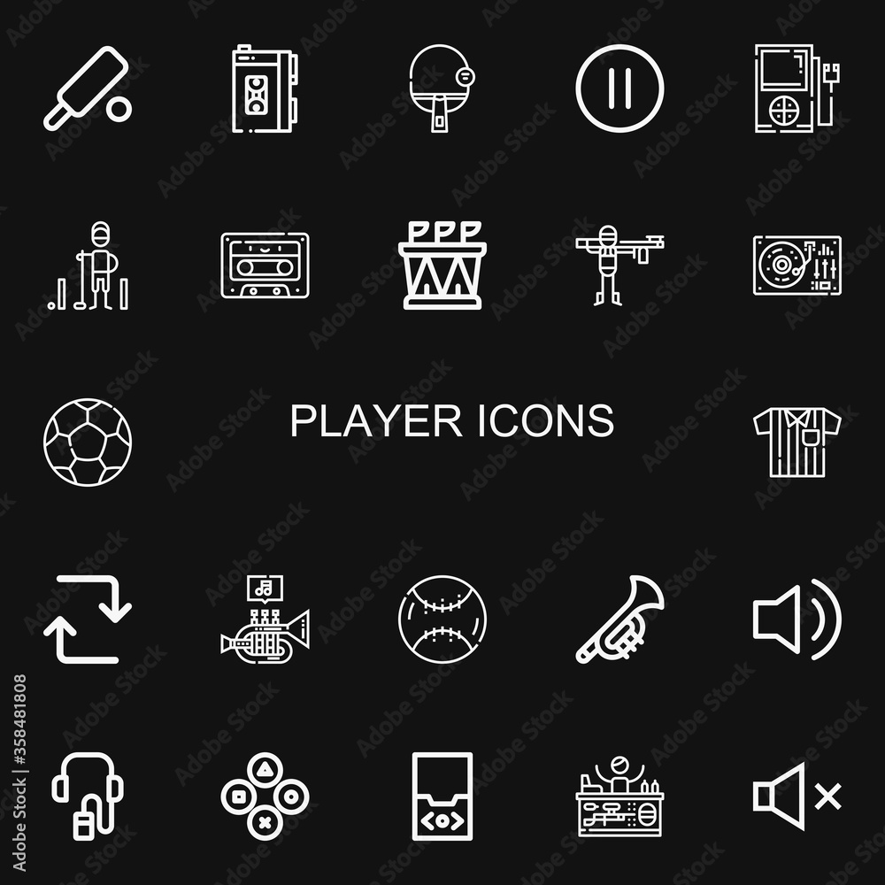 Editable 22 player icons for web and mobile Editable 22 player icons for web and mobile