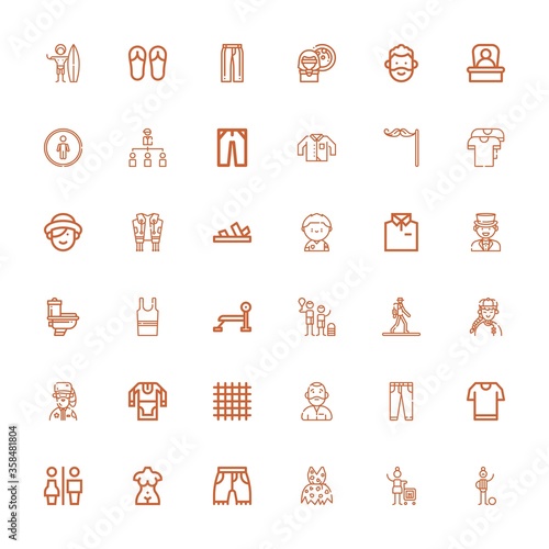 Editable 36 men icons for web and mobile