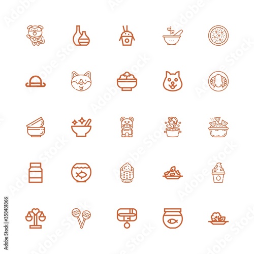 Editable 25 bowl icons for web and mobile