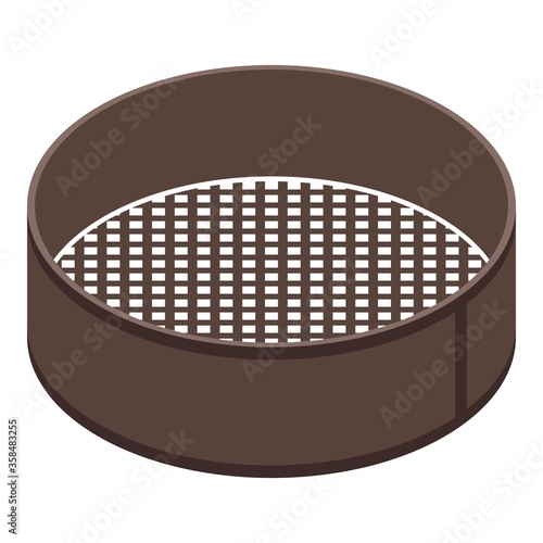 Sieve icon. Isometric of sieve vector icon for web design isolated on white background