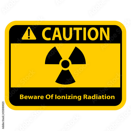 Beware Of Ionizing radiation Hazard, Warning vector sign