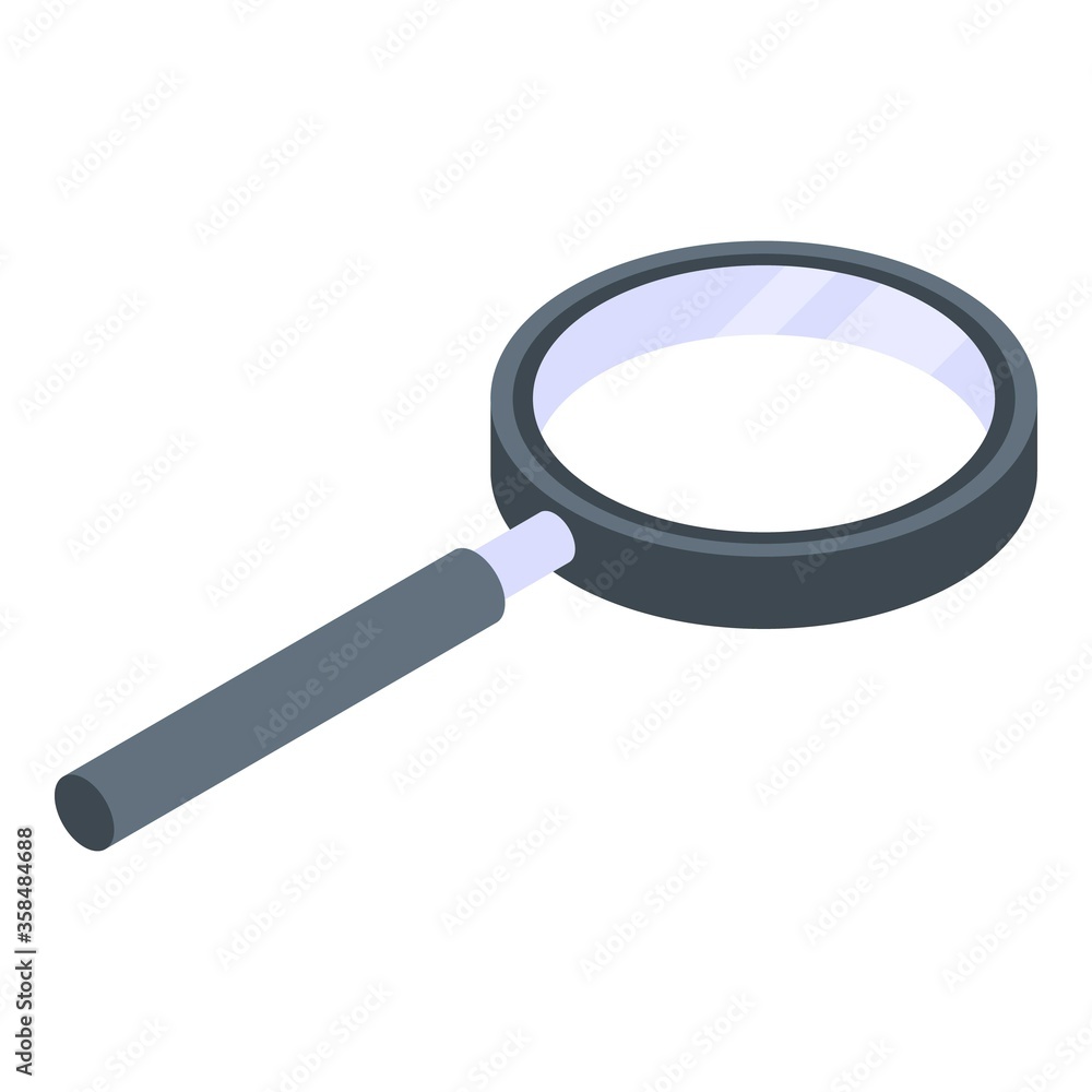 Teacher magnifier icon. Isometric of teacher magnifier vector icon for web design isolated on white background Teacher magnifier icon. Isometric of teacher magnifier vector icon for web design isolated on white background
