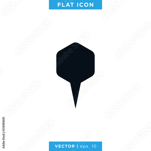 Map pin icon design template