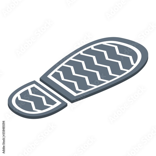 Investigator foot print icon. Isometric of investigator foot print vector icon for web design isolated on white background
