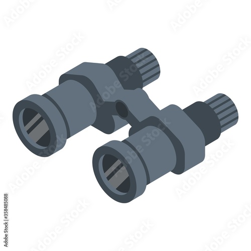 Investigator binocular icon. Isometric of investigator binocular vector icon for web design isolated on white background