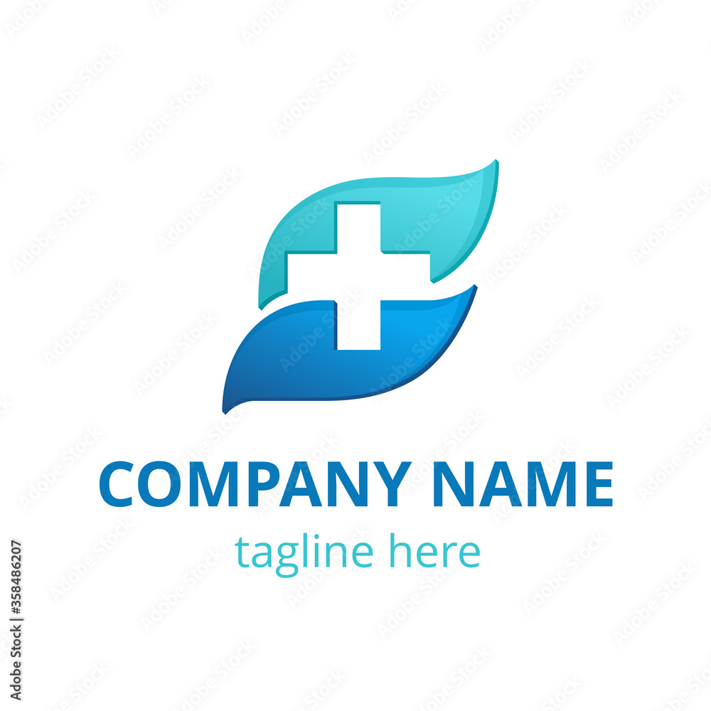 Logo template for medical center, drug store, pharmacy, hospital with recognizable symbol of medicine - cross - vector icon symbol Logo template for medical center, drug store, pharmacy, hospital with recognizable symbol of medicine - cross - vector icon symbol