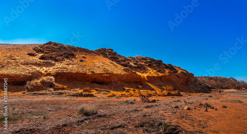 Beatiful red Morsum Cliff at the east of Sylt in germany (Schleswig-Holstein)