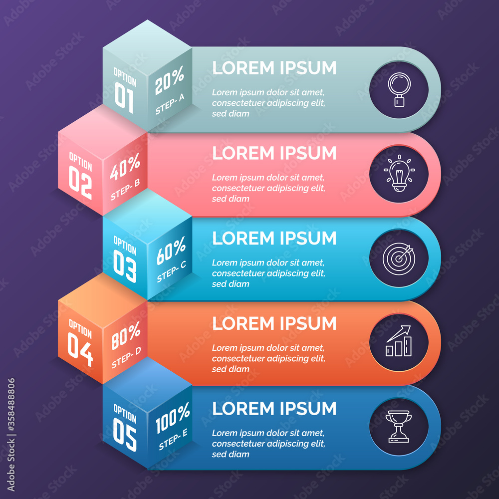 Realistic infographic element vector Realistic infographic element vector