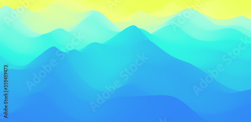 Mountain landscape. Mountainous terrain. Vector illustration. Abstract background.